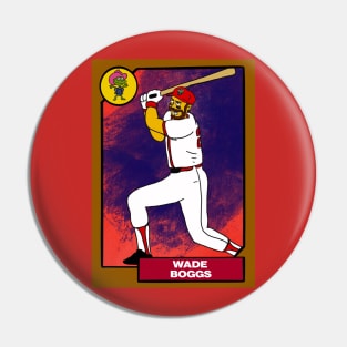 WADE BOGGS Red Sox Homer at the Bat Style Simpsons Parody Baseball Card Pin