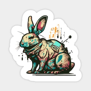 Graffiti Style Rabbit Magnet