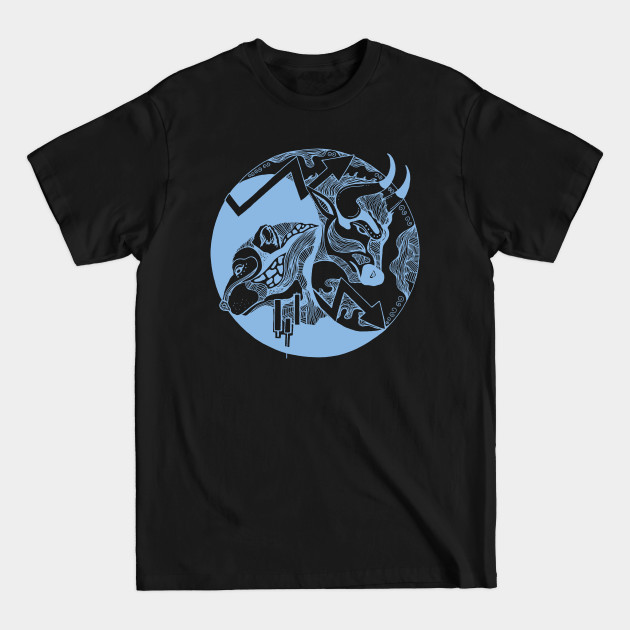 Discover Light Blue Bull and Bear - Bull - T-Shirt