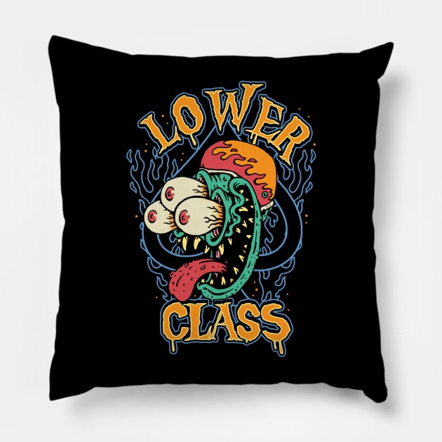 Lower Class Monster Fink Pillow by MonstersandMartians