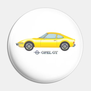 Opel GT, yellow Pin