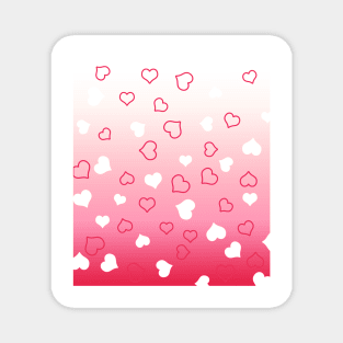 Pink Ombre Hearts Magnet