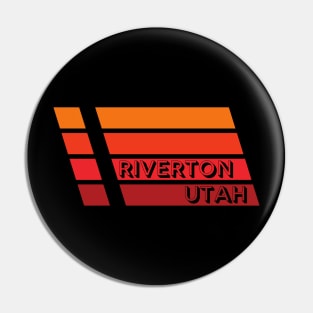 Riverton Utah T-Shirt Retro City Souvenir Gift US State Vintage 80s 70s Pin