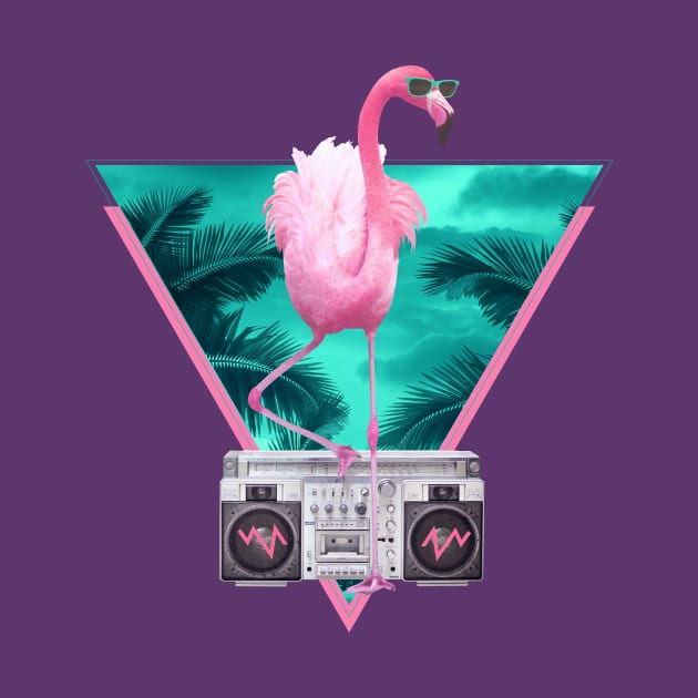 Miami Flamingo by astronaut