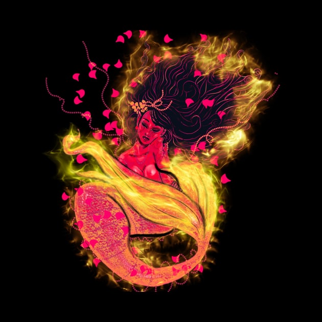 Fire mermaid by Gothic Heart Chic