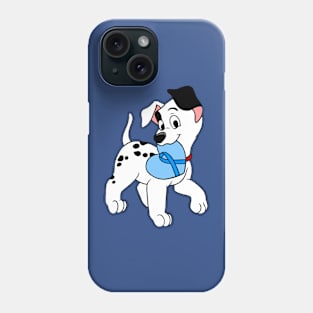 Dalmatian with blue awareness ribbon Phone Case