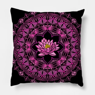 Tribal Lotus Mandala Pillow