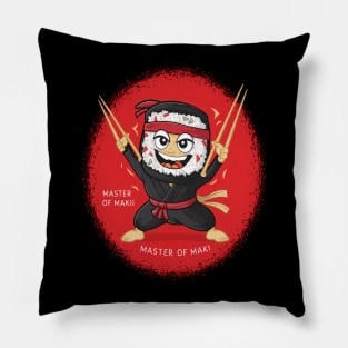 Master of Maki | comical sushi roll Ninja Pillow