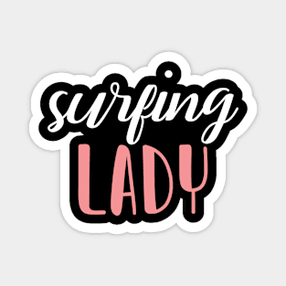 surfing  lady - surfing girl Magnet