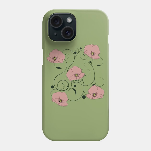 Pink poppy Phone Case by The Green Path