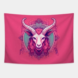 Pink Craft Cult Goat Tapestry