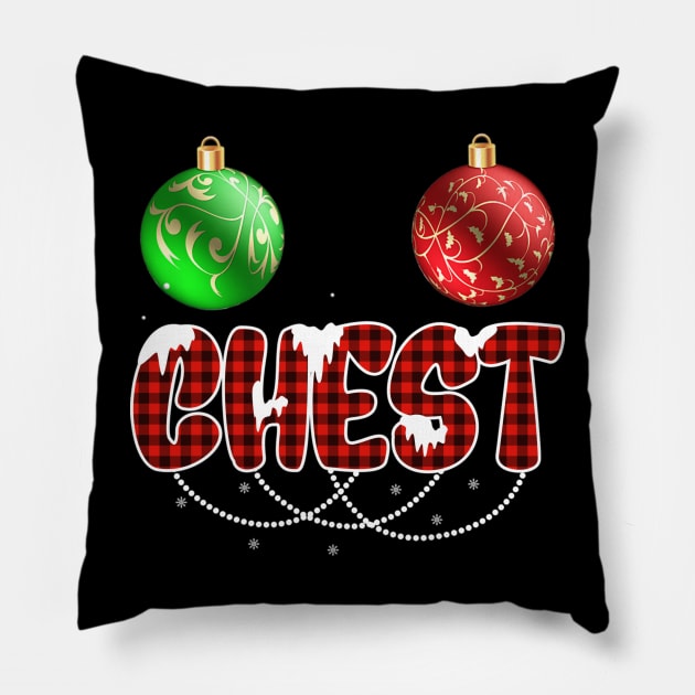 Funny Chest Nuts Couples Christmas Chestnuts Pillow by fenektuserslda