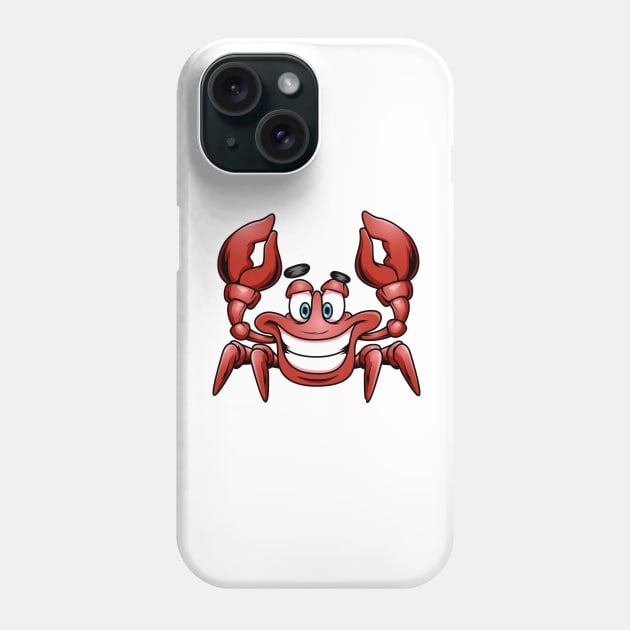 Happy Crab Phone Case by BDAZ