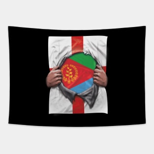 Eritrea Flag English Flag Ripped Open - Gift for Eritrean From Eritrea Tapestry