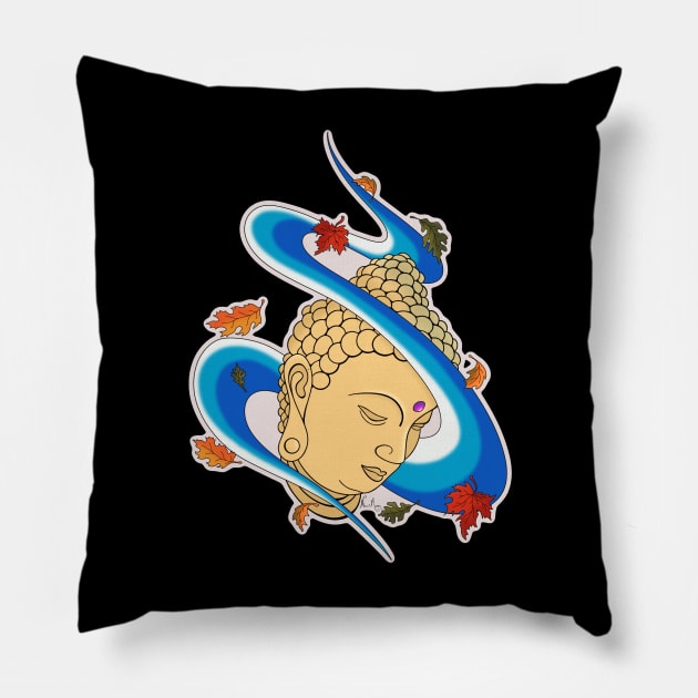 Resting Buddha Head Pillow by Art by New Moon 