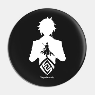 Zhongli Silhoutte White Pin