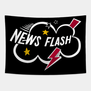 News Flash Cloud Logo Tapestry