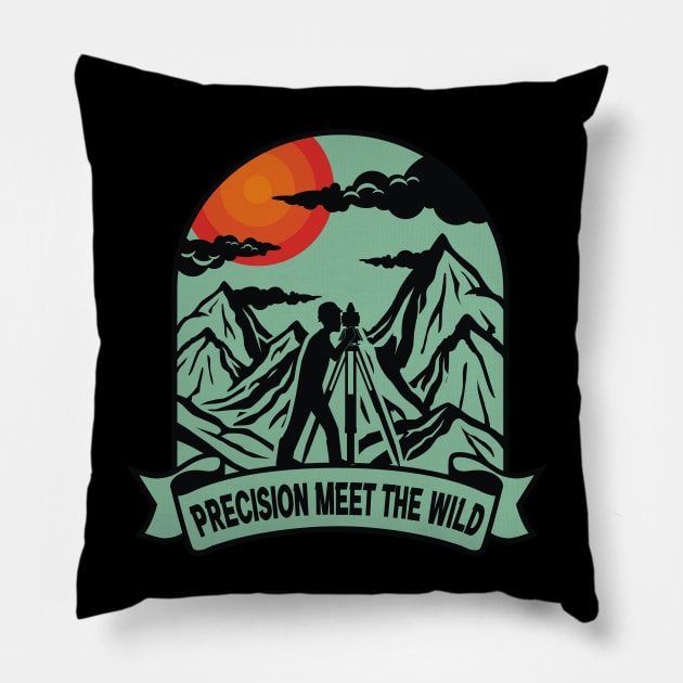 PRECISION MEET THE WILD Pillow by AZMTH CLOTHING