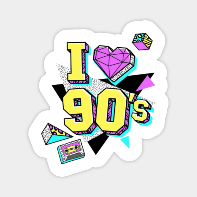 I Love The 90/'s Retro Iron On T-Shirt Transfer Party Heart 1990s 90s Nineties !!