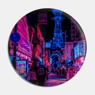 Tokyo Street Neon Synthwave Pin