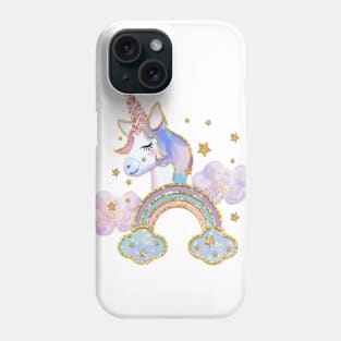 Unicorn Rainbow Glitter Phone Case