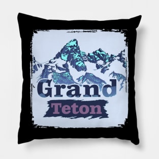 Grand Teton - vintage cold Pillow