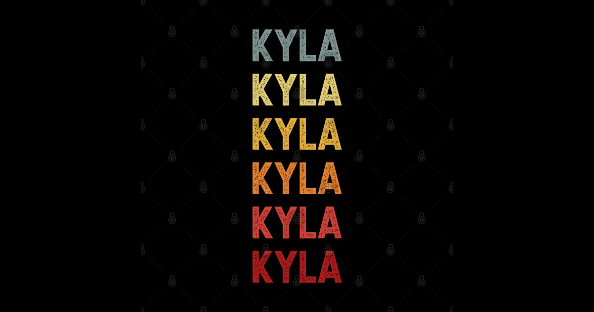 Kyla Name Vintage Retro Gift Called Kyla Kyla Sticker TeePublic