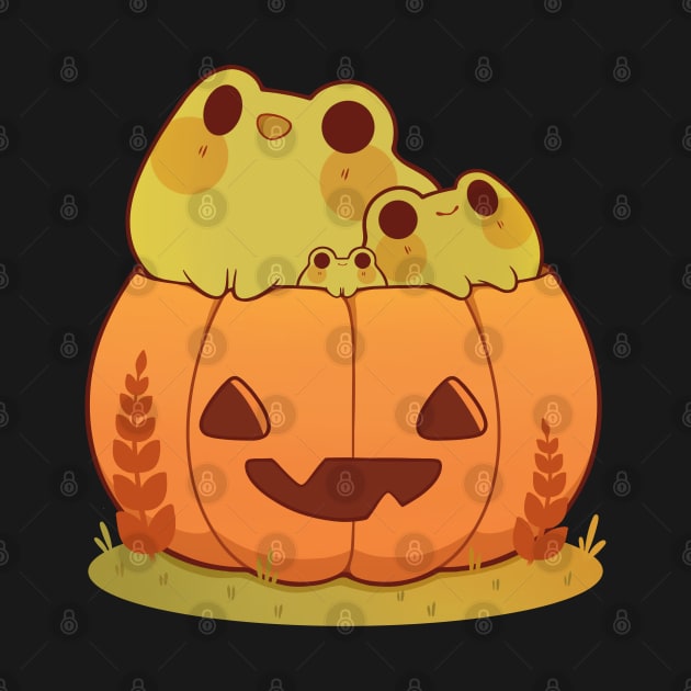 Pumpkin with frogs by Rihnlin