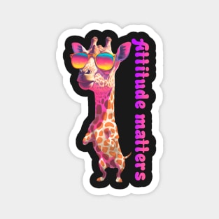 Attitude matters giraffe Magnet