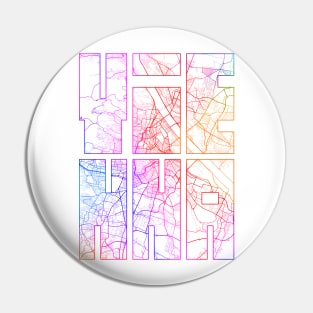 Vienna, Austria City Map Typography - Colorful Pin