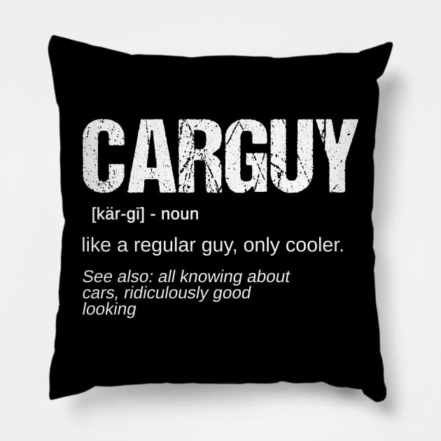 Car guy funny Mechanic Auto Racing Pillow by unaffectedmoor