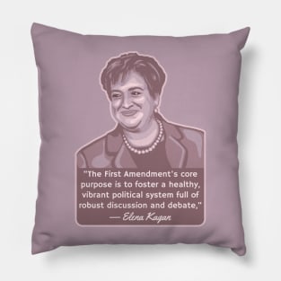 Elena Kagan Portrait and Quote Pillow