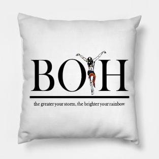 BOTH Christian and Gay Typography LGBTQIA Pillow