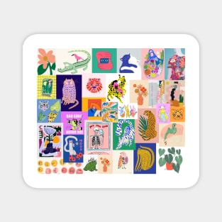 graphic art prints collage Magnet