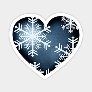 Heart and snowflakes Magnet