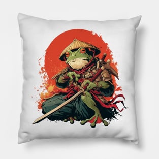 samurai frog Pillow