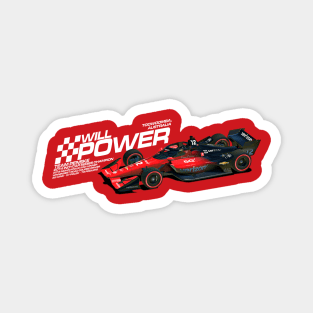 Will Power 2022 (white) Magnet