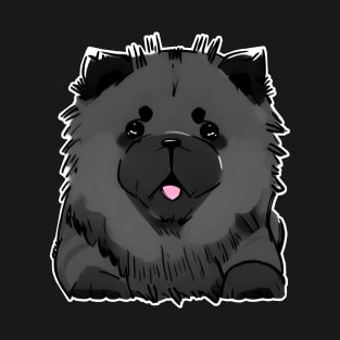 Cute Cartoon Chow Chow Digital Portrait (MD23Ar105c) T-Shirt