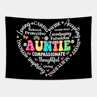 Retro Auntie, New Aunt, Blessed Mom, Aunt Life, Mother's Day Tapestry