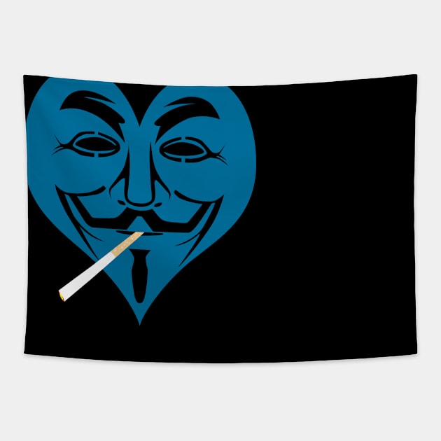 Smoking heart hacker Tapestry by limerockk