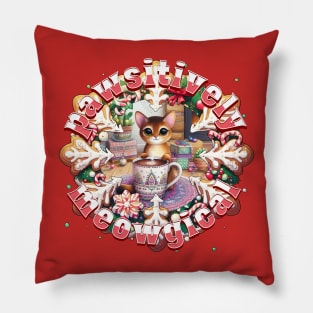 Meowy Catmus Wreath Pawsitively Meowgical 5A4 Pillow