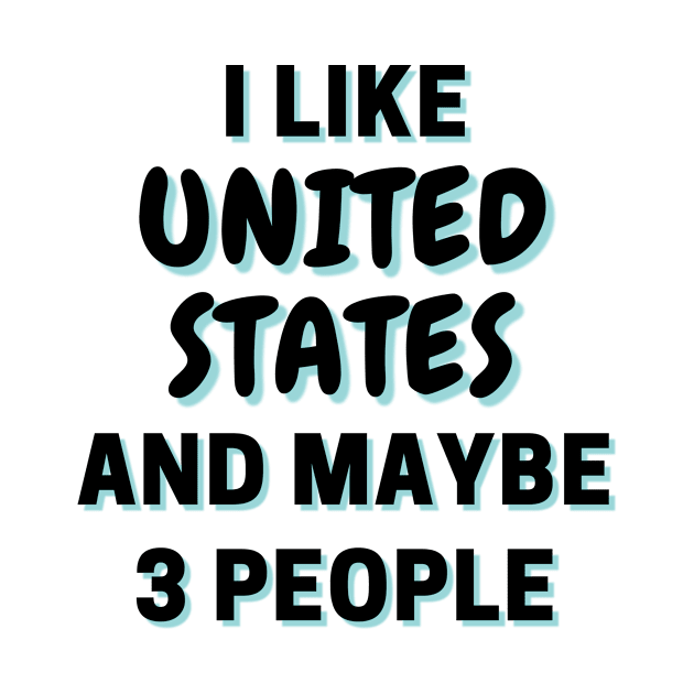 I Like United States And Maybe 3 People by Word Minimalism