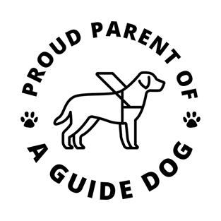 Proud Parent of a Guide Dog - Working Dog - Dog In Harness - Black Design T-Shirt