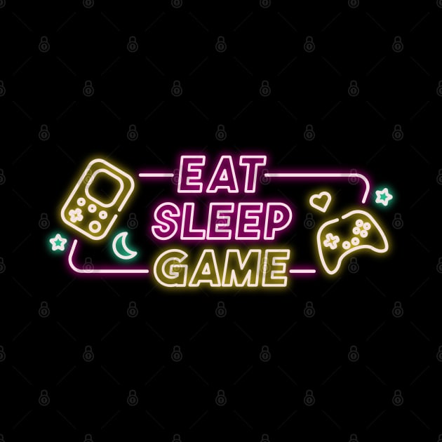 Cool neon gaming quote by LR_Collections