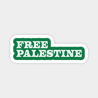 Free Palestine - White Grunge Magnet