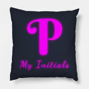 Letter P Letter Art Pillow