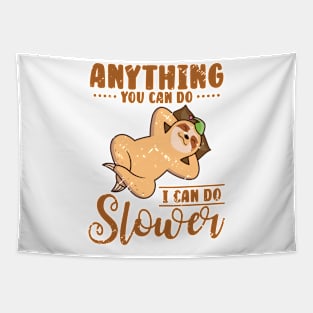 Cute Sloth Lazy Office Worker Working Sloth Statement Chill Tapestry