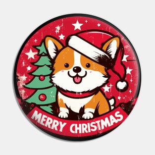 Christmas Corgi Pin