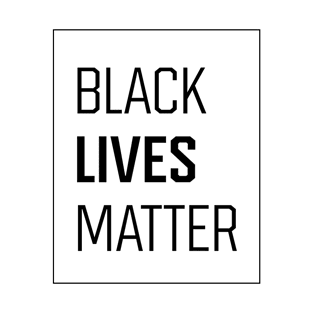 Simple Black Lives Matter in Black and White Letters - Protest Gifts T-Shirt