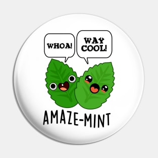 Amaze-mint Cute Mint Leaves Pun Pin